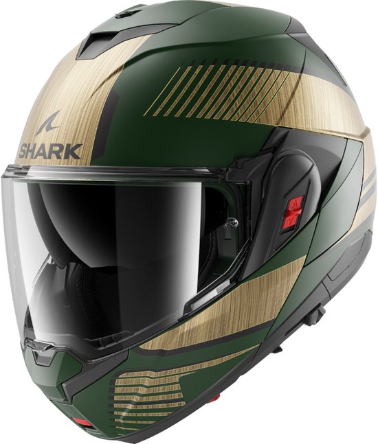Shark Oxo system helmet casque moto Sikter mat vert or - Taille M