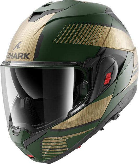 Shark Oxo system helmet casque moto Sikter mat vert or - Taille M