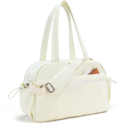 Skycases Weekend Bag - Article personnel - Bagage à main pour Ryanair et Transavia - Imperméable et spacieux - Compartiments intelligents - Idéal pour le voyage et l'usage quotidien - Beige