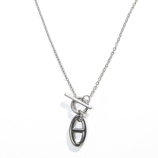 Laura Ferini Ladies Necklace Legato Silver - Chaîne en argent avec pendentif - Plaqué or blanc 18K - Collier - Collier - Bijoux - Accessoires - Collier pour dames avec pendentif