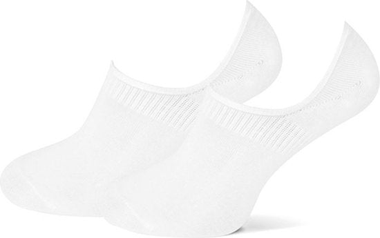 2 paires de chaussettes invisibles en bambou - Chaussettes basses d'entraînement en bambou - Bas de chaussettes pour hommes et femmes - 42 - Blanc