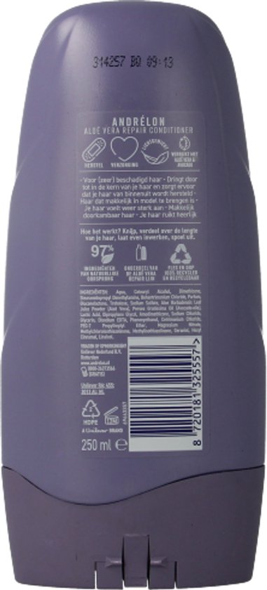 Andrélon - Aloe Vera Repair - Conditionneur - Adoucissant et réparateur - 250 ml