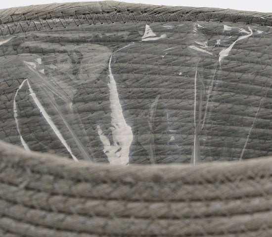 Mica Decorations Jorck Panier pour plantes - H24 x Ø26 cm - Papier - Gris