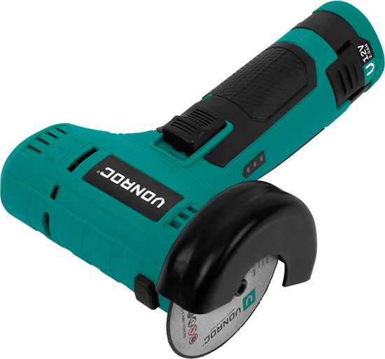 VONROC Battery Angle Grinder 12V - Incl. Battery, usb-c cable and grinding wheel