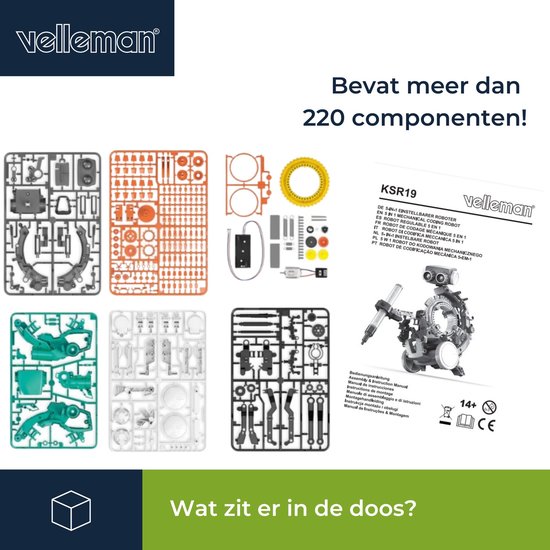 Robot de codage éducatif, kit de construction 5-en-1, robot, apprendre à programmer, jouets de construction STEM, apprendre les bases de la programmation, sans ordinateur ni application