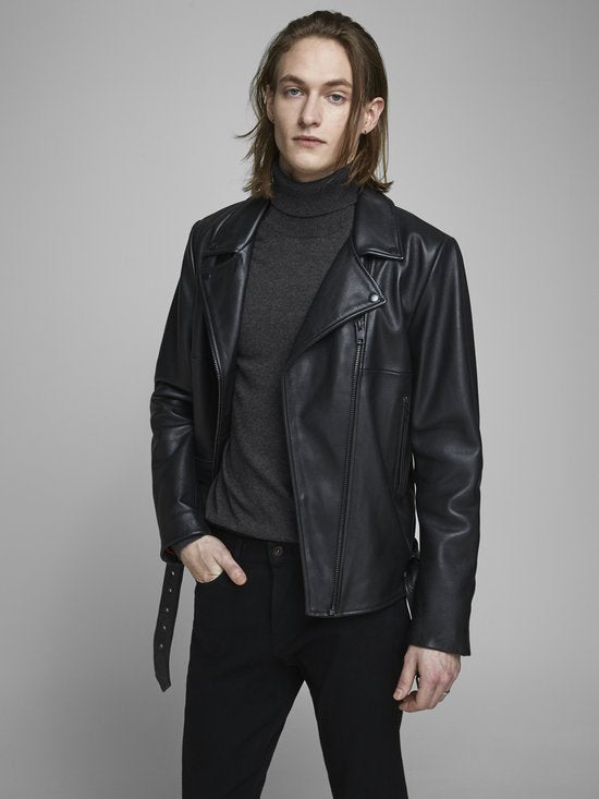 Jack & Jones - Pull Emil Knit Roll Neck pour homme - Gris - Taille XXL