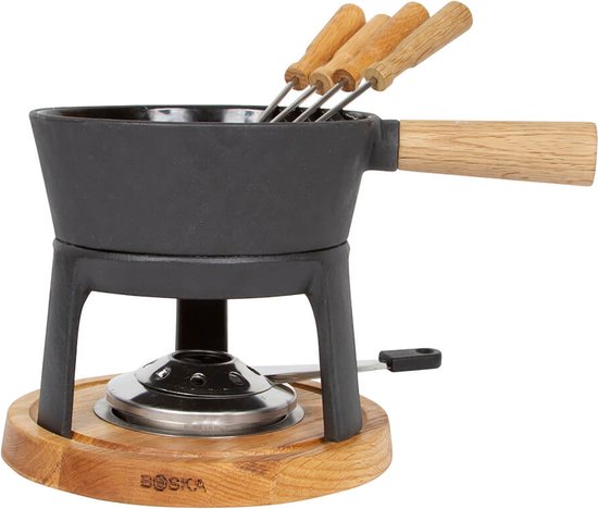 Boska Fondue Set Pro - Fondue au fromage - pour toute table de cuisson - 1.2 L - Noir