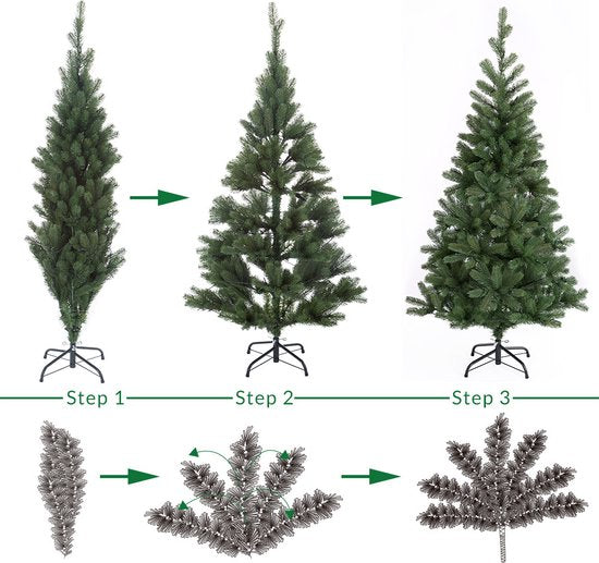 Sapin de Noël, CAS, Avec lumières de Noël, 140cm