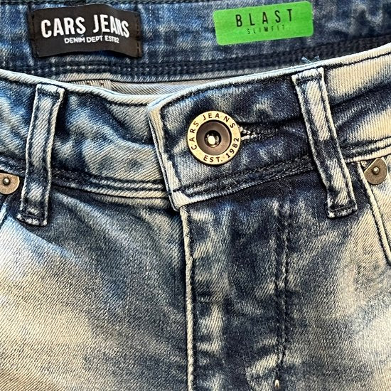 Jeans Cars Hommes BLAST Slim Fit BLUE BLACK - Taille 36/34