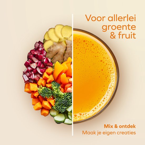 KitchenBrothers Slowjuicer - Mini presse-agrumes - Presse-légumes et fruits - Alimentation 40 mm et 50 mm - 400 ml - Noir