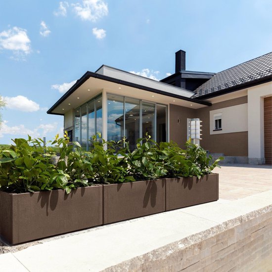 Jardinière Casaria - Système de drainage résistant au gel 80l - Marron