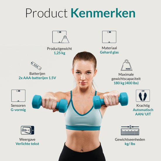 e.volve Personal Scale Digital - Black - Balance de précision - Balance numérique - Piles incluses - Balance de précision - Balances