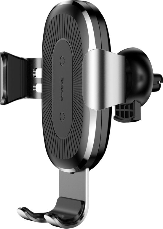 Baseus Gravity Car Mount Car Holder + Qi Wireless Charger Argent
