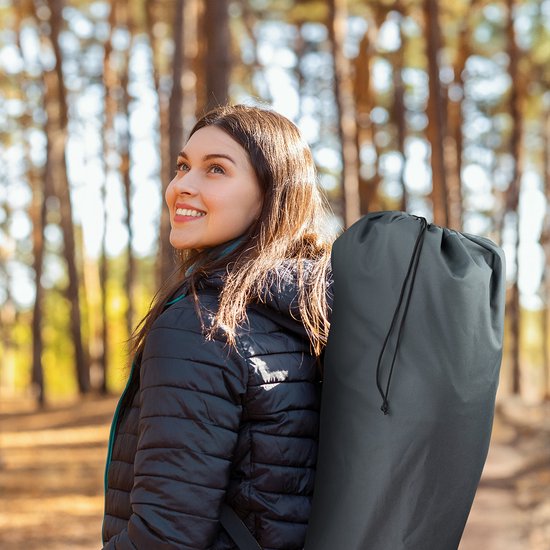 TRVLMORE Chaise de camping - Pliable - Sac de transport inclus - Chaise de camping - Chaise papillon - Capacité de charge 136 kg - Gris