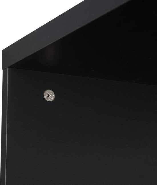 Rootz Table de bar - Support bistrot - Bureau haut - Table de service - Table de pub - Surface de repas - Station de divertissement - Noir - 113x40x105cm