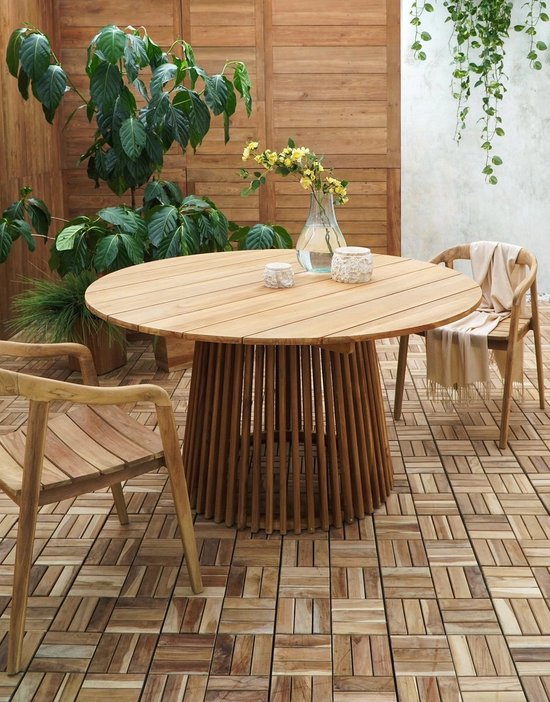 House Nordic Table à manger Lorca - Teck - Naturel - 120cm