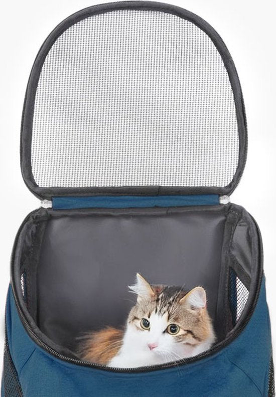 Ceruzo Sac à dos pour chien - Sac à dos pour chat - Max 10 kg- Sac de voyage - 26x33x40cm - Petrol