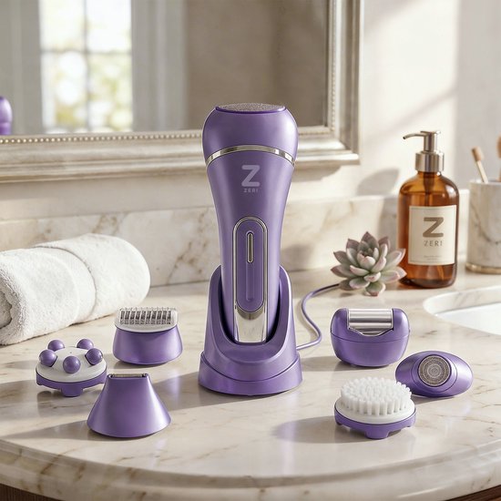 Rasoir pour femmes - rasoir 7 en 1 - épilateur - masseur facial - éliminateur de callosités - étanche - ligne de bikini - Zeri