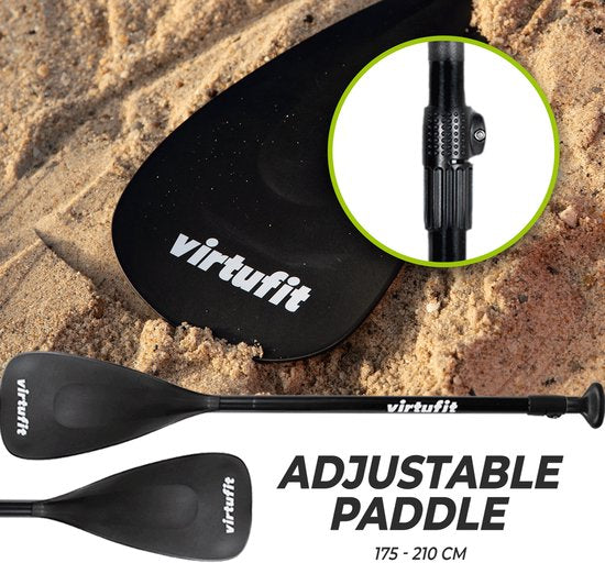 VirtuFit Supboard Ocean 275 - Turquoise - Stand Up Paddle Board - Supboard Inflatable - Pour débutants et experts - Pagaie réglable - Max. 180 kg - Avec accessoires et sac de transport