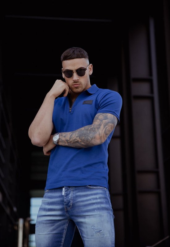 AB Lifestyle - Polo Platinum | Navy Peony - Hommes - Taille : XS