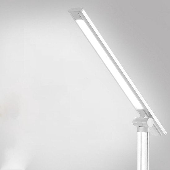 Fuegobird Lampe de bureau LED - Filaire - Chargement sans fil pour téléphone - Dimmable - Pliable - Smart Touch