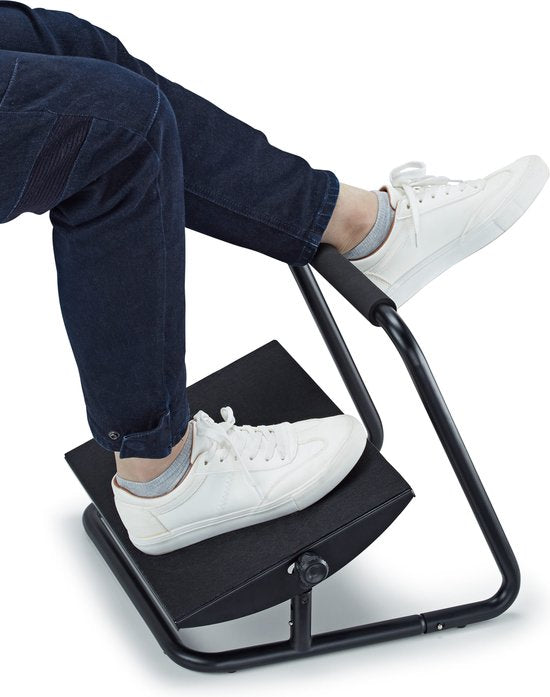 Tabouret de bureau ergonomique - repose-pieds - inclinable réglable en hauteur