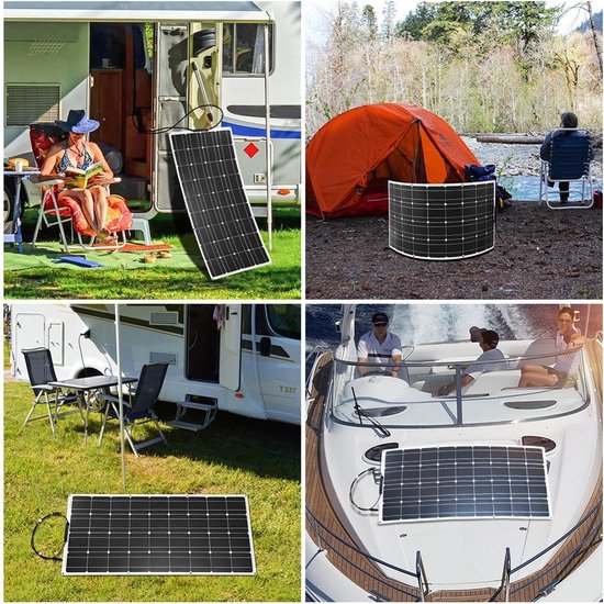 Panneau solaire - Panneau solaire flexible - Panneau solaire campeur - Panneau solaire portable - Durable - Ecologique - 100x 50 cm