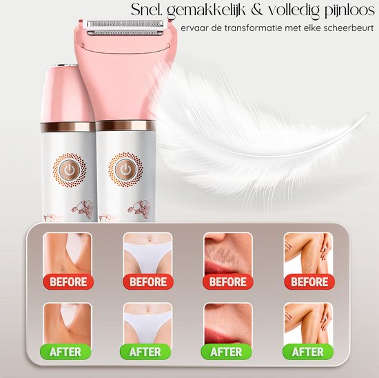 Sansbeauté® 2-in-1 Ladyshave - électrique - pour le visage, les aisselles et les jambes - rechargeable par USB