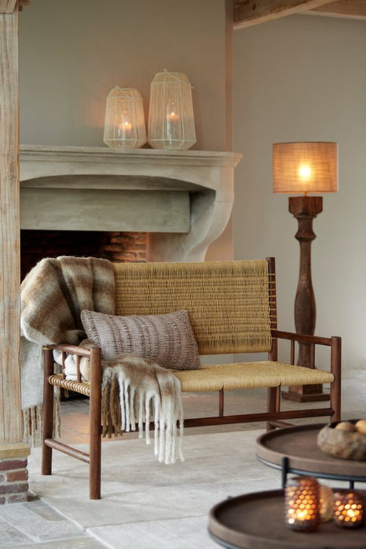 Abat-jour Light & Living - 40x30x40 - Laine acrylique - Beige