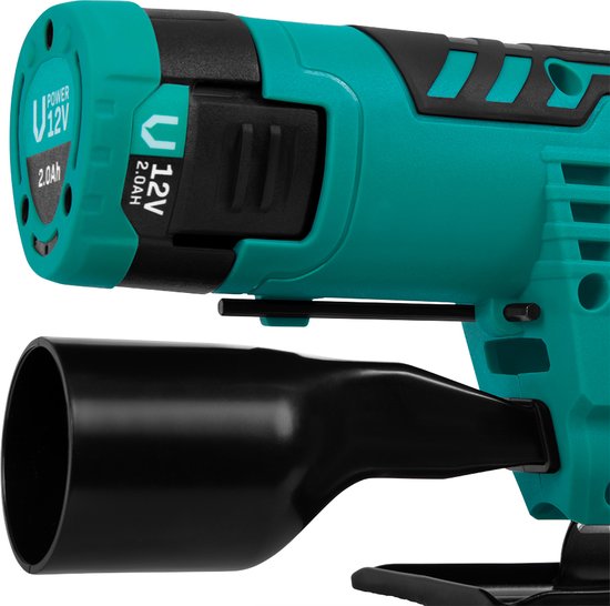 VONROC Accu Jigsaw 12V - Batterie, câble usb-c et lames de scie inclus