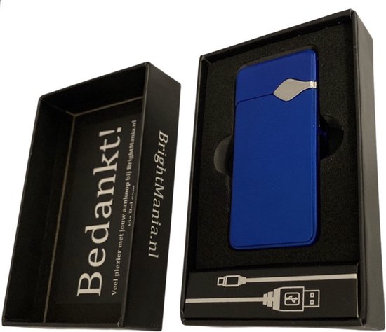 K&L Electric Lighter | USB Rechargeable Plasma Lighter | Wind and Storm Resistant | Plasma Lighter | Blue