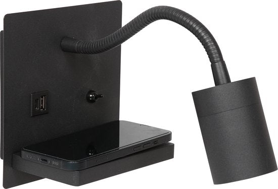 Mexlite applique Upround - noir - métal - 3654ZW