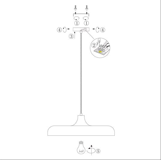 Lampe suspendue Steinhauer Krisip - Noir