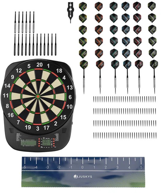 Jeu de fléchettes électronique - écran LCD inclus - port USB-C - 18 fléchettes