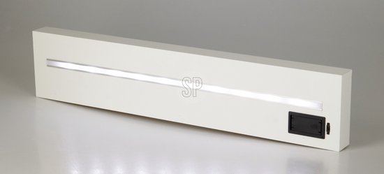 Home&Stylingcollection étagère murale-avec-éclairage-LED-blanc-60 cm