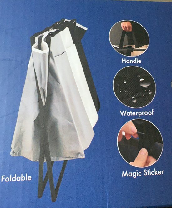 Nexxt Panier à linge avec 3 compartiments - Pliable - 105L - Trieur de linge - Multifonctionnel - Gris/Noir