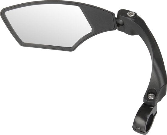 Travelhawk Rétroviseur vélo gauche - Adapté aux vélos et vélos électriques - Rétroviseur de sécurité - Rétroviseur - Noir