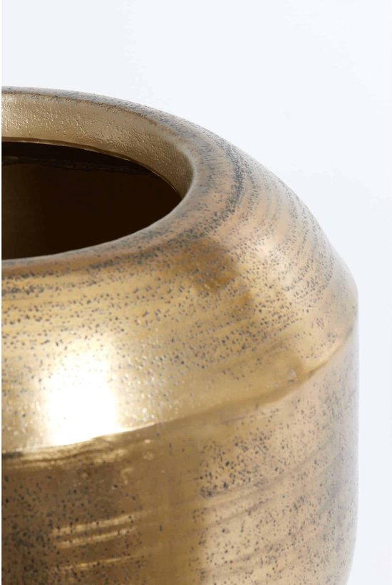 Light & Living Pot de fleurs Louie - Or antique - Ø40cm - Moderne