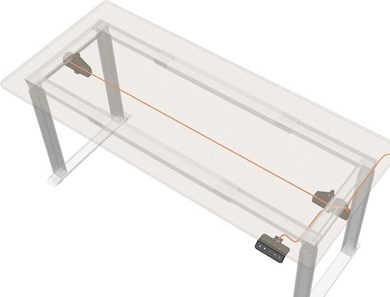 Bureau assis-debout électrique réglable en hauteur - bureau de jeu - gaming desk - table d'ordinateur - table de jeu - poste de travail ergonomique - capacité de charge 130 kg - 160 x 75 cm
