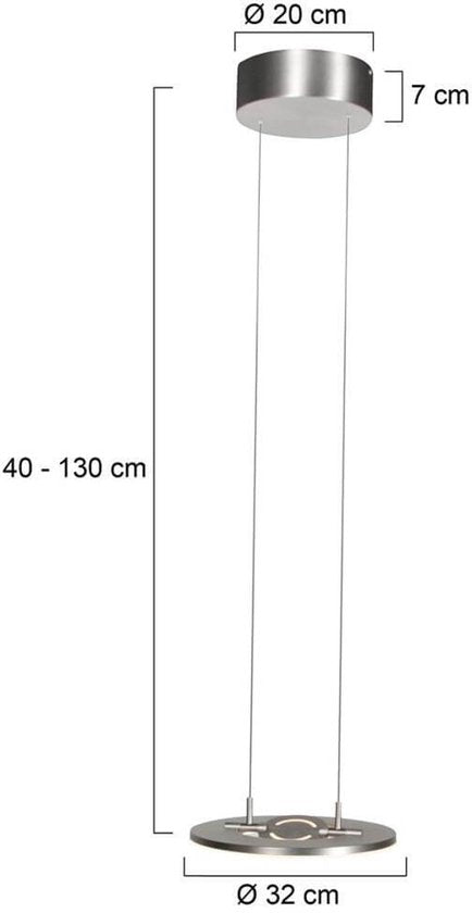 Steinhauer Exclusive - lampe suspendue - Soleil - acier - métal - Ø 32cm - LED - 4140ST