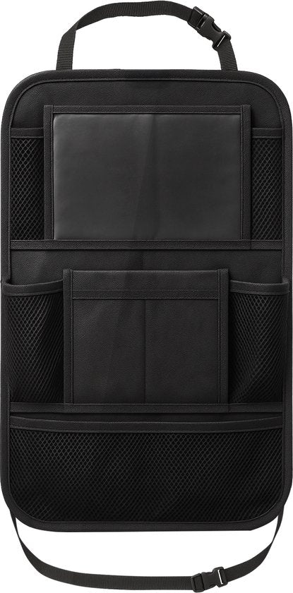 Organisateur de siège de voiture Nuvance - 10 en 1 - Accessoires de voiture - pour enfants - Support de tablette - noir