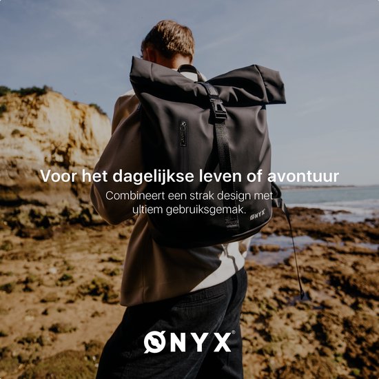 ONYX Rolltop PRO Backpack 20 à 30L - Avec compartiment pour ordinateur portable - Sac à dos ajustable - Sac de voyage - Imperméable et durable - Vert forêt