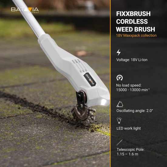 Batavia 18V Fixxbrush Accu Weed Brush - Sans batterie ni chargeur