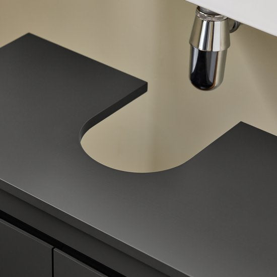 SoBuy BZR113-DG Meuble à vasque - Gris Meuble de salle de bains sous évier