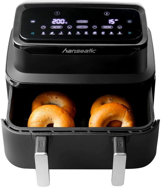 Hanseatic HAF212600D Friteuse à air chaud 2 en 1