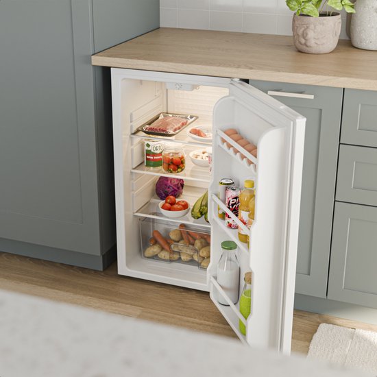 KitchenBrothers Réfrigérateur - 92L - Modèle de table - Glacière - Frigo - Pose libre - Blanc