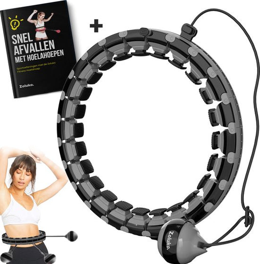 Zoluko Hula Hoop XXL - 130 cm de circonférence - livre électronique inclus - Hula Hoop - Hoop - Hula Hoop Fitness - Hula Hoop Fitness - Fitness Hoop - Hula Hoop lesté - Hula Hoop lesté - Hula Hoop avec poids - Hula Hoop Adultes - Hula Hoop Fitness - Body