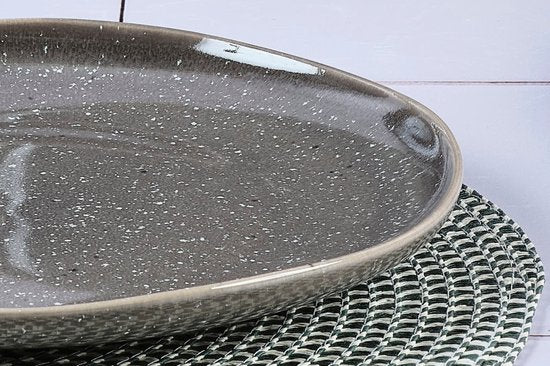 assiette STELLAR Ø27cm - 6 pièces - Gris béton