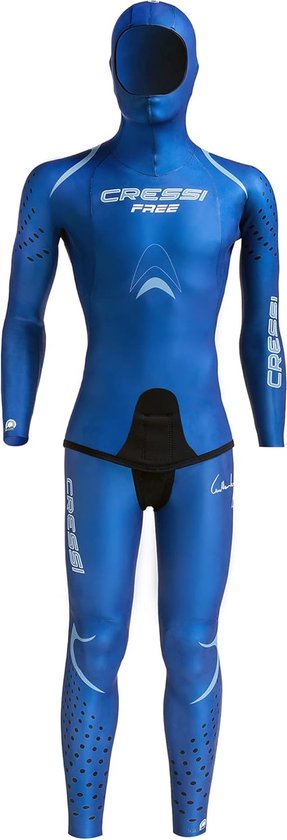 Cressi Free Man Wetsuit 3.5mm - XS - Combinaison de plongée en apnée, néoprène lisse, pour homme
