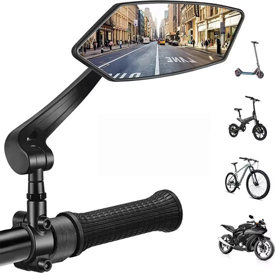 Garpex® Set of 2 - Bicycle Mirror Right and Left - Rear View Mirror Bicycle - Bicycle Mirror ebike - Adjustable Design